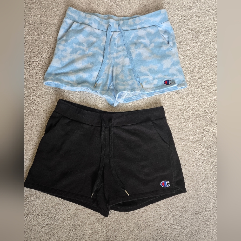 2 For 1 Champion Black and Light Blue Shorts Duo